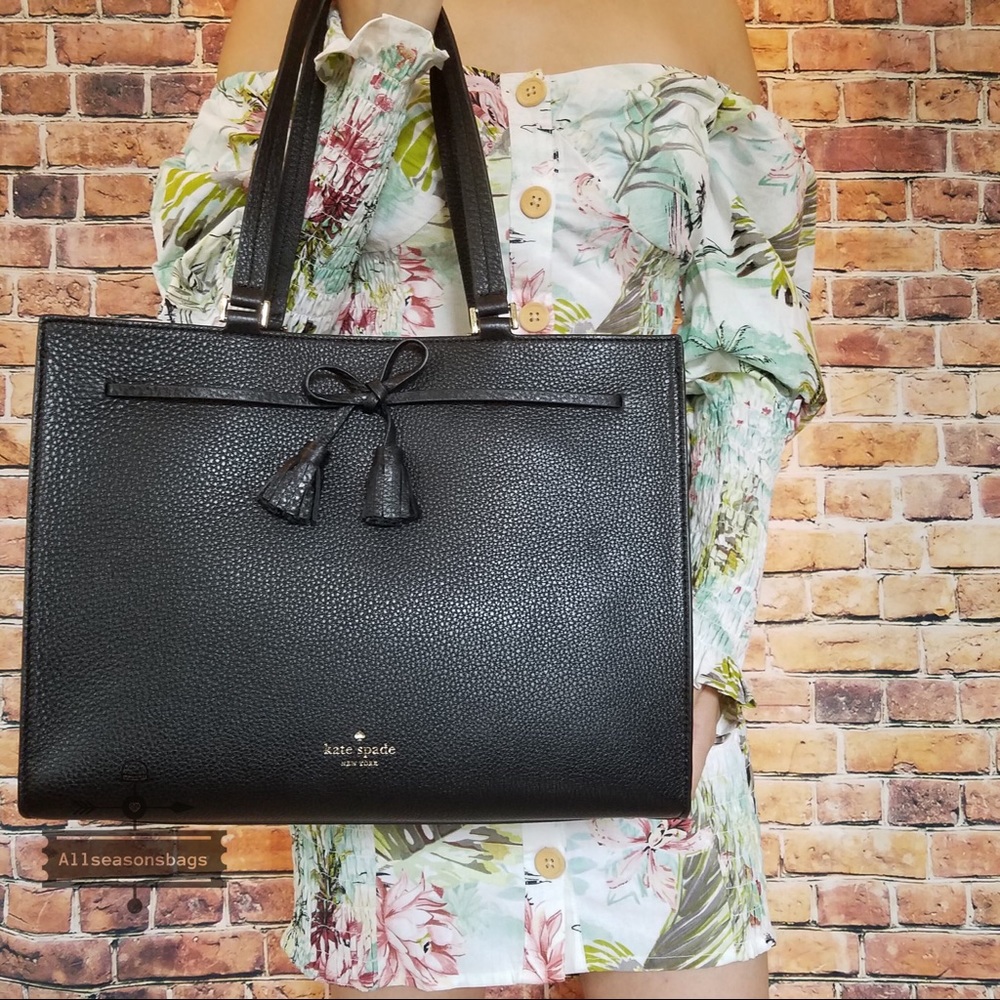 Kate spade Hayes large tote black leather bag - Picture 6 of 8